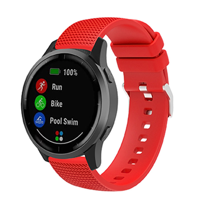 22mm Grid Design Silicone Wrist Band Adjustable Replacement Smartwatch Strap with Silver Buckle 22mm Grid Design Silicone Wrist Band Adjustable Replacement Smartwatch Strap with Silver Buckle